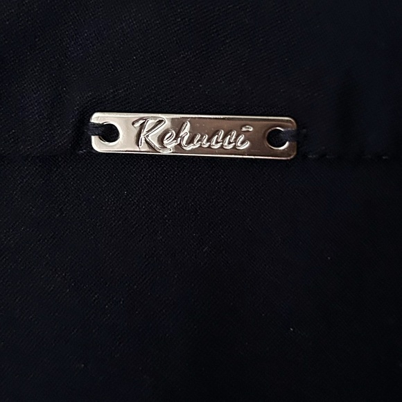 Rekucci Women’s Navy Capri Pants W/Button Detail Size 14 - Picture 4 of 7